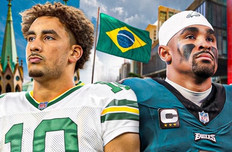 Primeiro jogo da história da NFL em São Paulo será entre Green Bay Packers e Philadelphia Eagles Primeiro jogo da história da NFL em São Paulo será entre Green Bay Packers e Philadelphia Eagles