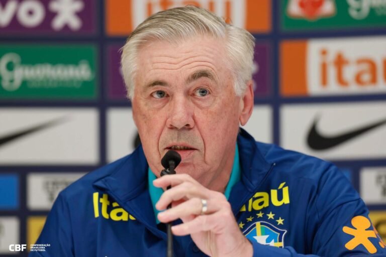 Brasil enfrenta Equador na estreia do italiano Carlo Ancelotti+